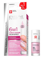 Eveline 6w1 Care&Colour Salon Effect Odżywka do paznokci - Pink Pearl 5ml