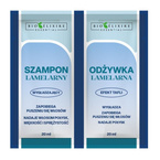 Bioelixire Lamelarny zestaw wygładzający do włosów 2x saszetka - Szampon wygładzający 20ml + Odżywka Efekt Tafli 20ml