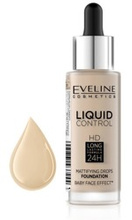 Eveline Cosmetics Liquid Control HD Matujący podkład do twarzy - 010 Light Beige 30ml