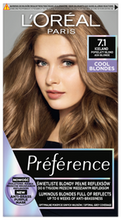Loreal Preference Cool Blondes Farba do włosów - 7.1 Iceland Popielaty Blond (2x60ml + 54ml)