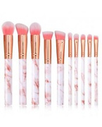 Deni Carte Zestaw pędzli do makijażu MARBLE Pink 10szt