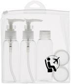 Inter Vion Zestaw 5 pojemników podróżnych + etui - przeźroczyste