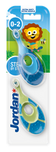 Jordan Step By Step Szczoteczka do zębów dla dzieci 0-2 lata - EXTRA SOFT (2 sztuki)