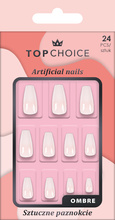 Top Choice Sztuczne paznokcie Ballerina ombre (bez kleju) - 24sztuki