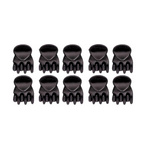 Czarna klamra do włosów krabiki żabka - mała (10 sztuk)