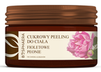 Bosphaera Cukrowy peeling do ciała Fioletowe peonie 200g