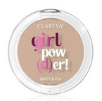 CLARESA GIRL POW(D)ER! Utrwalający puder prasowany 03 SUNKISSED 12g