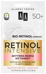 AA Retinol Intensive 50+ aktywna maska do twarzy redukcja zmarszczek+elastyczność 2x5 ml