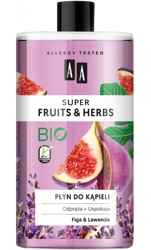 AA Super Fruits&Herbs płyn do kąpieli figa/lawenda 750ml
