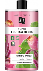 AA Super Fruits&Herbs płyn do kąpieli opuncja/amarantus 750ml