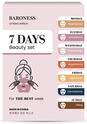 BARONESS 7 Days Beauty Set Zestaw 7 koreańskich masek w płachcie