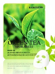 BARONESS Green Tea Mask Sheet maseczka do twarzy z ekstraktem z zielonej herbaty