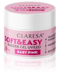 CLARESA Builder Gel UV/LED SOFT&EASY Żel budujący Baby Pink 45g
