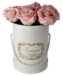 CosmoSPA Flower Box Róże Mydlane biały box + różowe kwiaty