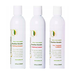 Encanto Do Brasil Zestaw keratyna, szampon i odżywka do keratynowego prostowania włosów (3x236ml)
