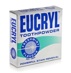 Eucryl Toothpowder Freshmint Flavour - Puder do zębów usuwający przebarwienia o smaku mięty, 50g