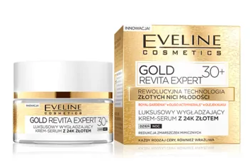 Eveline Cosmetics GOLD Revita Expert Luksusowy wygładzający krem-serum z 24K złotem 30+ 50ml