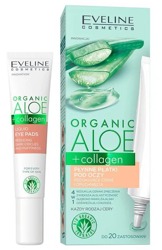 Eveline Cosmetics Organic Aloe+Collagen Płynne płatki pod oczy redukujące cienie i opuchnięcia 20ml