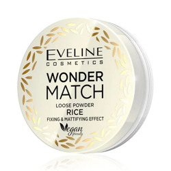 Eveline Cosmetics Wonder MATCH loose powder Rice Utrwalająco-matujący ryżowy puder sypki 6g