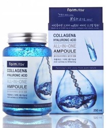 FarmStay Collagen & Hyaluronic Acid All-In-One Ampoule ampułka nawilżająca 250ml
