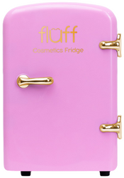 Fluff Lodówka kosmetyczna Różowa - złote logo