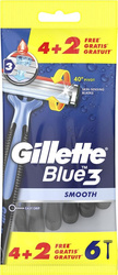 GILLETTE BLUE 3 SMOOTH Maszynka do golenia - 6 sztuk