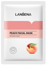 LANBENA  Peach Facial Mask Maseczka w płachcie z ekstraktem z brzoskwiń 25ml