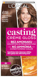 LOREAL CASTING CREME GLOSS Farba do włosów - 618 Waniliowa Mokka (48ml, 72ml, 60ml)