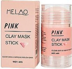 MELAO Pink Clay Mask Stick Maseczka do twarzy w sztyfcie oczyszczająco detoksykująca 40g