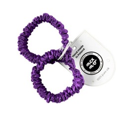 MEXMO Scrunchie MINI Zestaw dwóch jedwabnych gumek do włosów Royal Purple