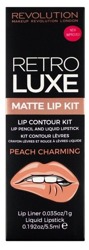 Makeup Revolution Retro Luxe Matte Lip Kit Peach Charming V4 Zestaw do ust Pomadka+Konturówka