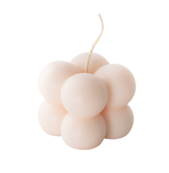 Mohani Bubble Naturalna świeca z wosku rzepakowego różowa mała 35g