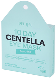 PETITFEE 10 Day Centella Eye Mask Kojące płatki hydrożelowe pod oczy z wąkrotą azjatycką 20 szt.