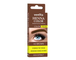 Venita Henna Color Cream Henna do brwi w kremie z goji - 4.0 BROWN