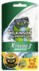Wilkinson Xtreme 3 Sensitive Maszynki do golenia dla mężczyzn - 6 sztuk