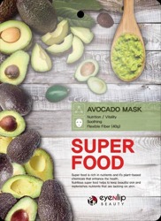 eyeNlip Beauty SuperFood Avocado Maska w płachcie o działaniu odświeżającym, łagodzącym i przywracającym witalność 23ml